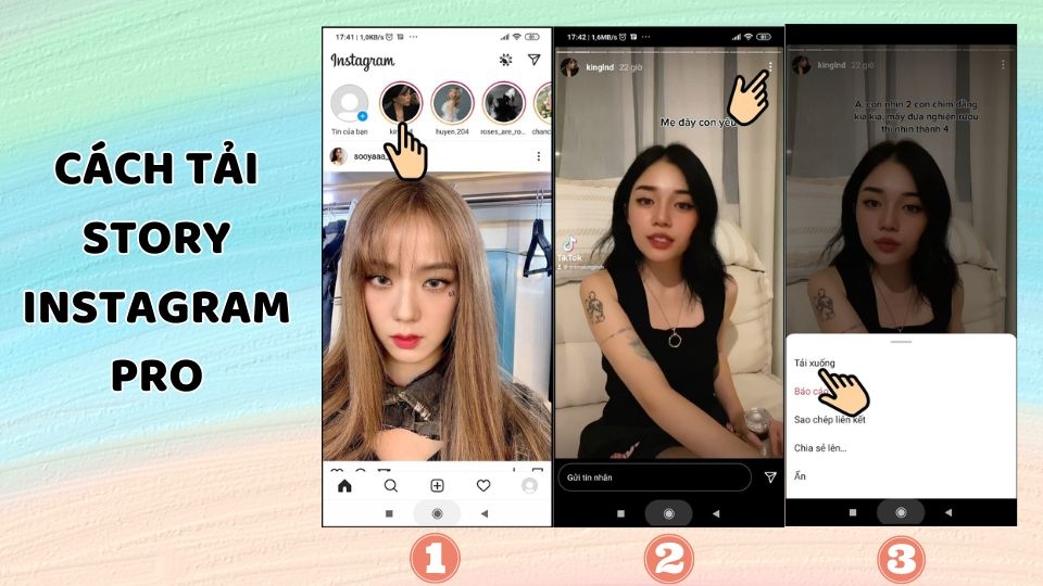 Cách tải story Instagram Pro