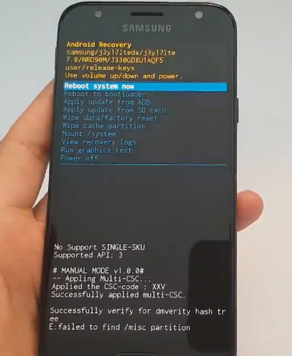 Màn hình xuất hiện Recovery Android