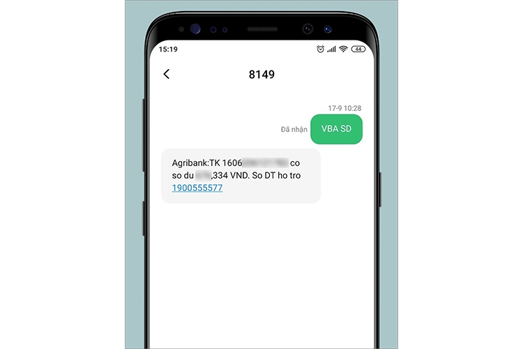 Cách đăng ký SMS Banking Agribank qua điện thoại (hình 6)