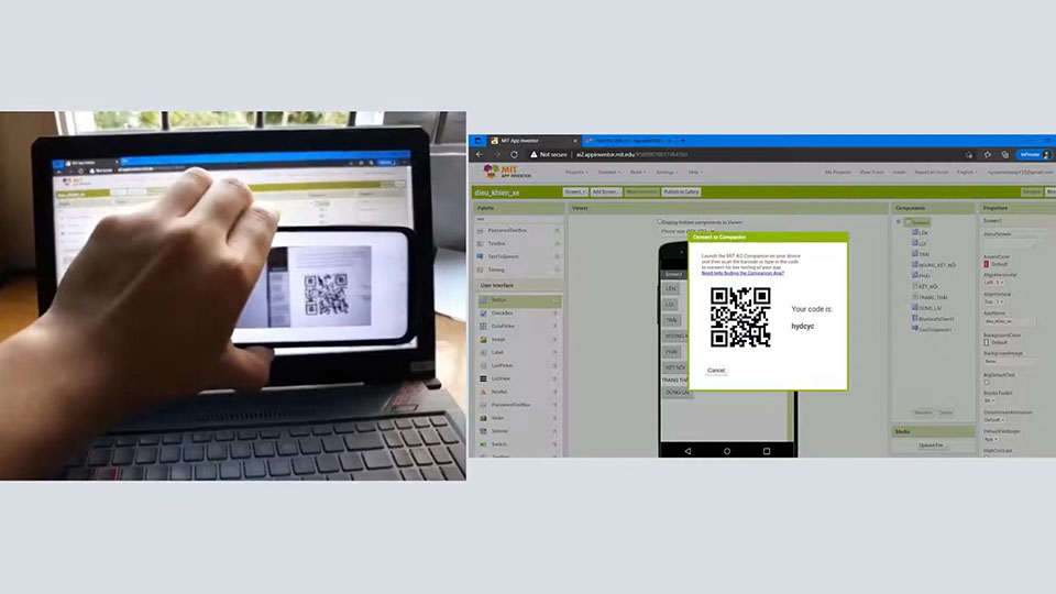 Xuất ứng dụng qua mã QR
