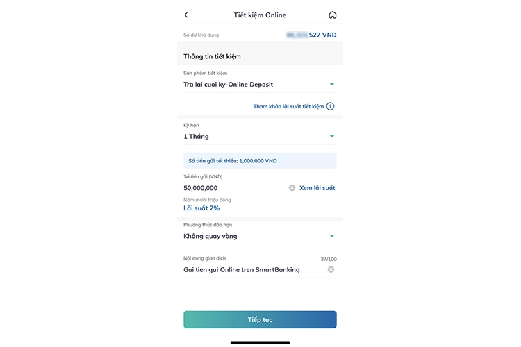 cách gửi tiết kiệm online BIDV (hình 9)