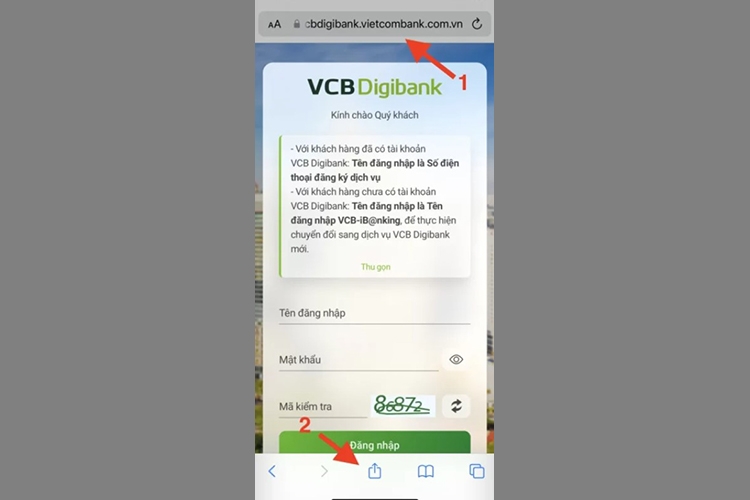 Cách đăng nhập 2 tài khoản Vietcombank trên điện thoại (hình 10)