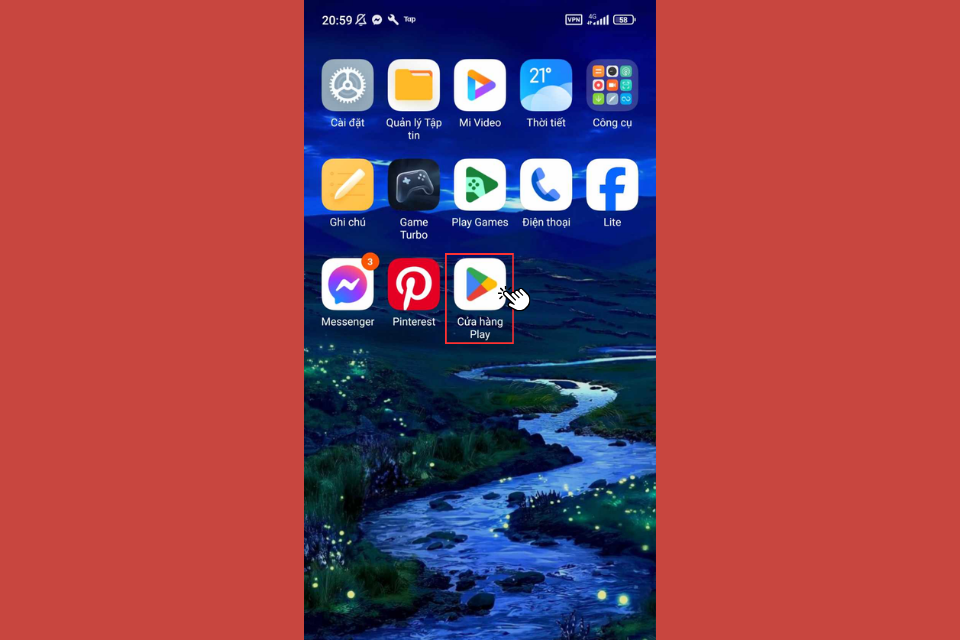 Mở ứng dụng Google Play trên điện thoại của bạn