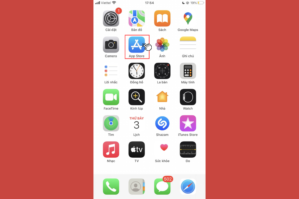 Mở cửa hàng ứng dụng App Store trên iPhone hoặc iPad của bạn