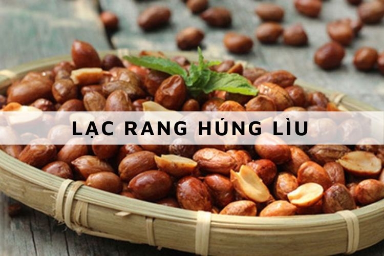Món lạc rang húng lìu thành phẩm thơm cay, mằn mặn, ngọt ngọt