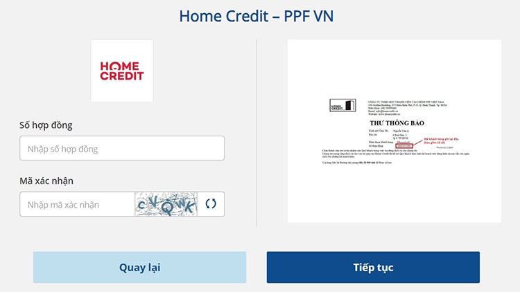 tra cứu số hợp đồng Home Credit bằng CMND (hình 12)