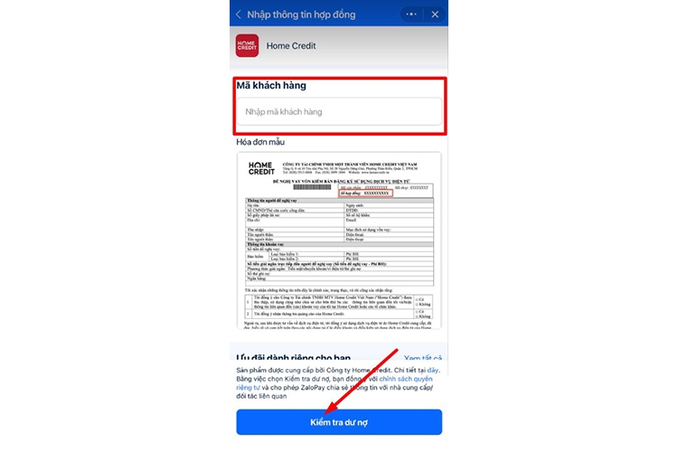 tra cứu số hợp đồng Home Credit bằng CMND (hình 15)