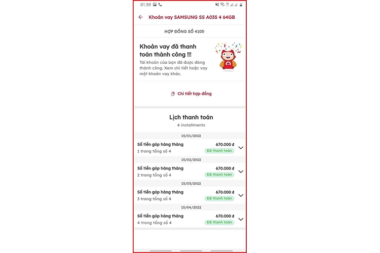 tra cứu số hợp đồng Home Credit bằng CMND (hình 5)