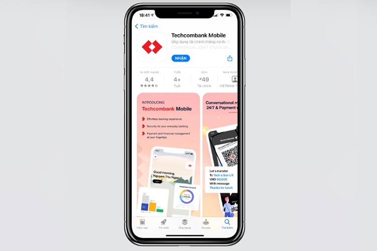 Cách đăng nhập Techcombank trên điện thoại (hình 4)