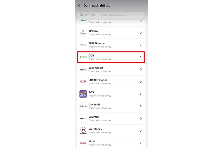 tra cứu khoản vay OCB (hình 13)