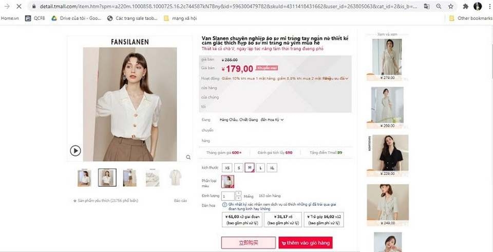 Bấm vào mục thêm vào giỏ hàng bên dưới