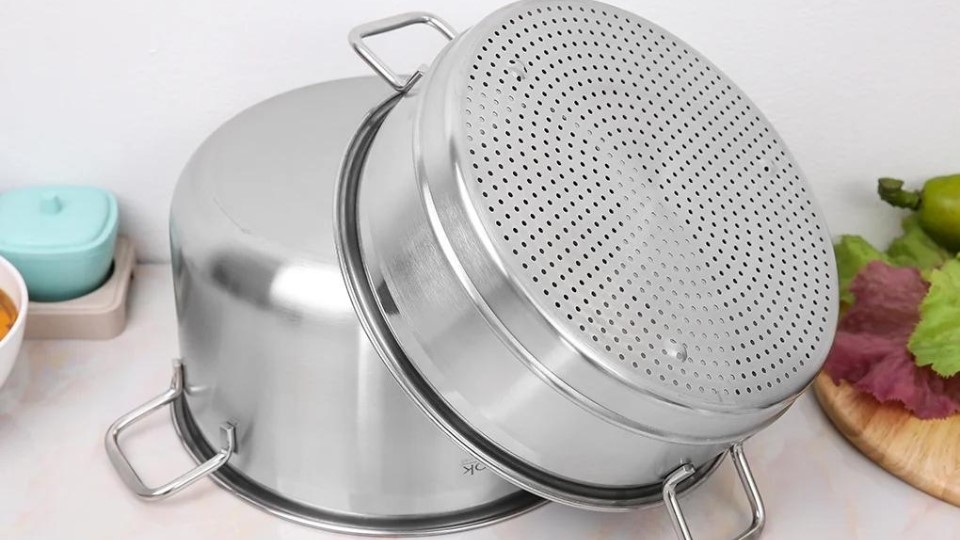 Bộ nồi hấp xửng inox 3 đáy nắp kính 28 cm Fivestar ST28-3DG