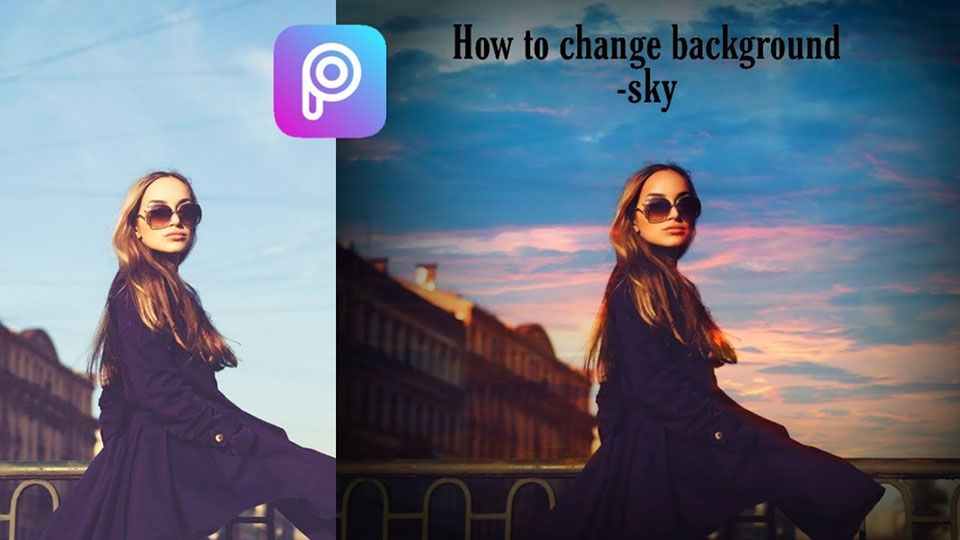 PicsArt có thể tuỳ chỉnh màu trời rất tốt