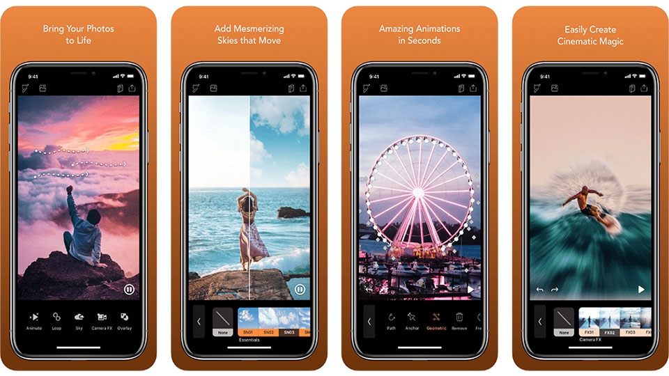 Chỉnh màu trời là một trong những chức năng nổi bật của Enlight Pixaloop