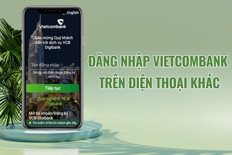 Cách đăng nhập Vietcombank trên điện thoại khác (hình 1)