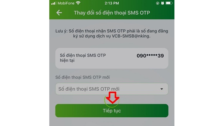 Cách đăng nhập Vietcombank trên điện thoại khác (hình 10)
