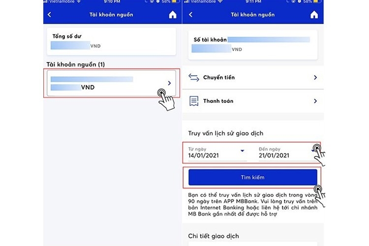 Cách tra cứu lịch sử giao dịch MBBank (hình 5)