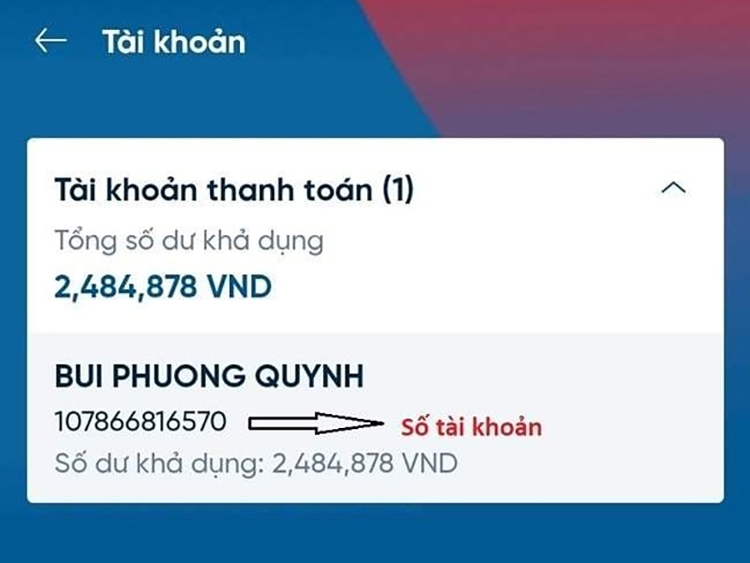 Tra cứu số tài khoản Vietinbank (hình 1)