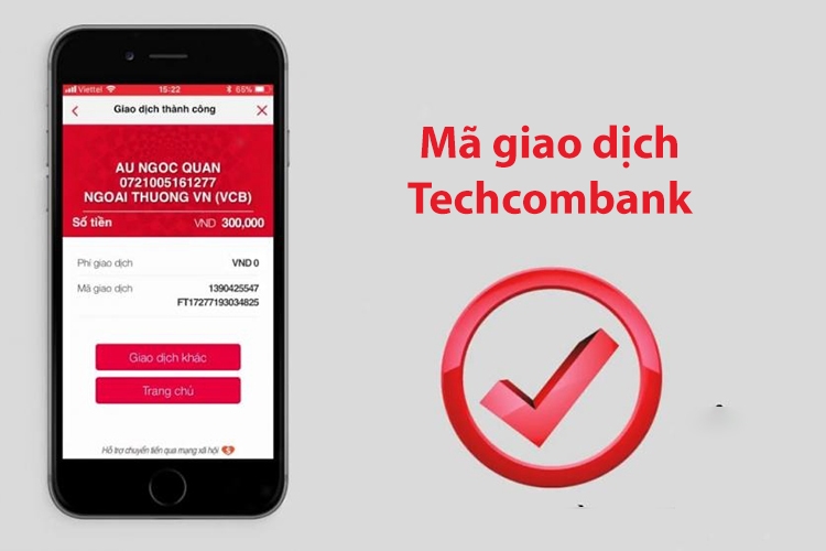 tra cứu mã giao dịch Techcombank (hình 1)