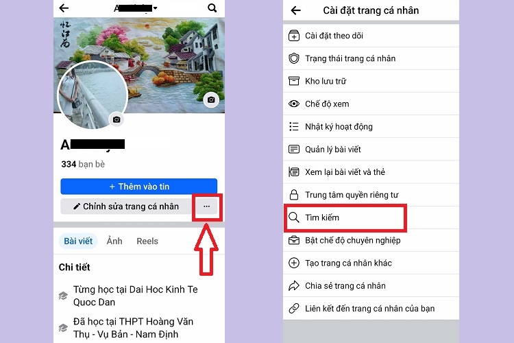 Chọn Tìm kiếm