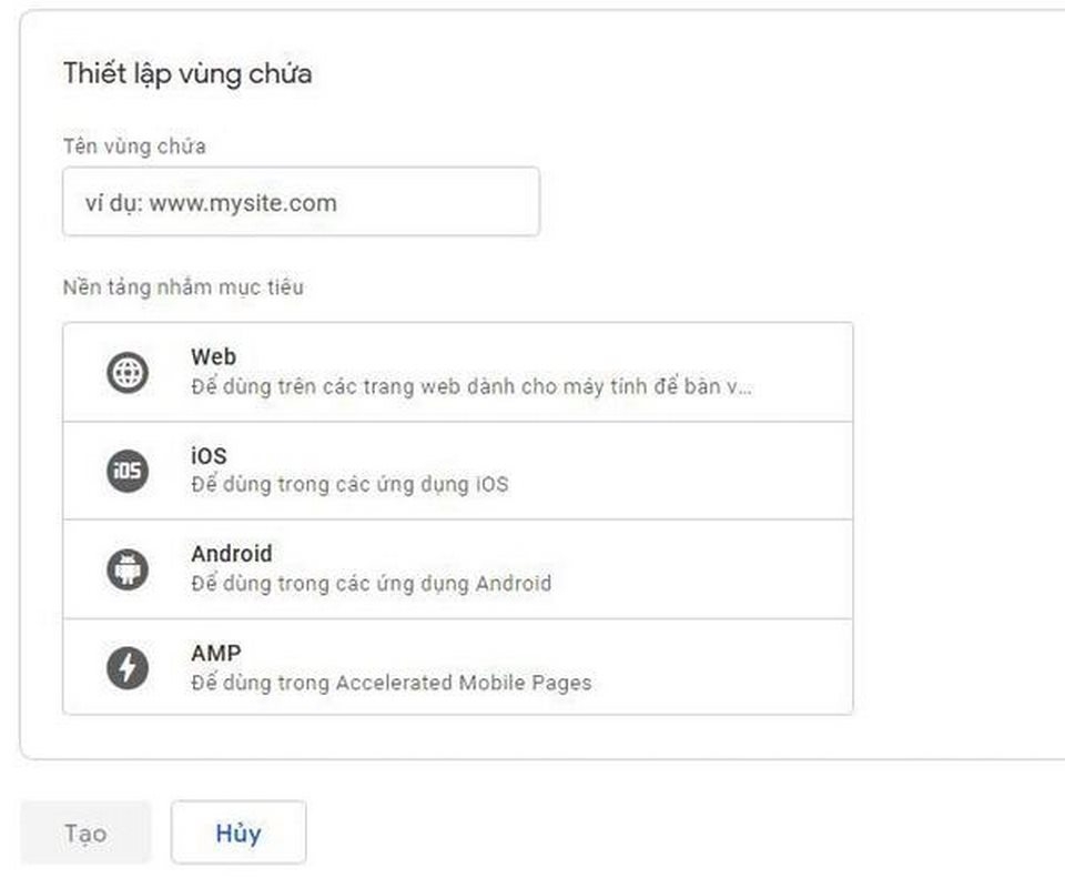 Chọn nội dung cho các vùng thông tin