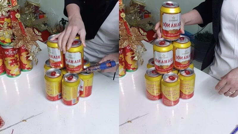 Cách làm tháp bánh, tháp bia tài lộc làm quà ngày Tết 2024 hình 7