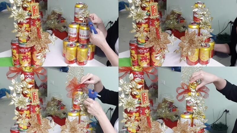 Cách làm tháp bánh, tháp bia tài lộc làm quà ngày Tết 2024 hình 8