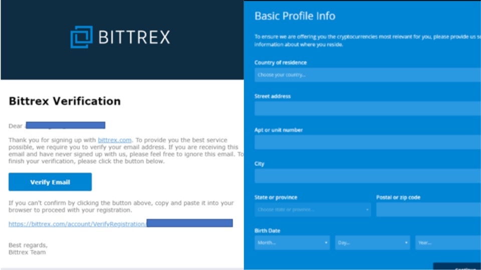 Tạo địa chỉ ví Bitcoin trên Bittrex