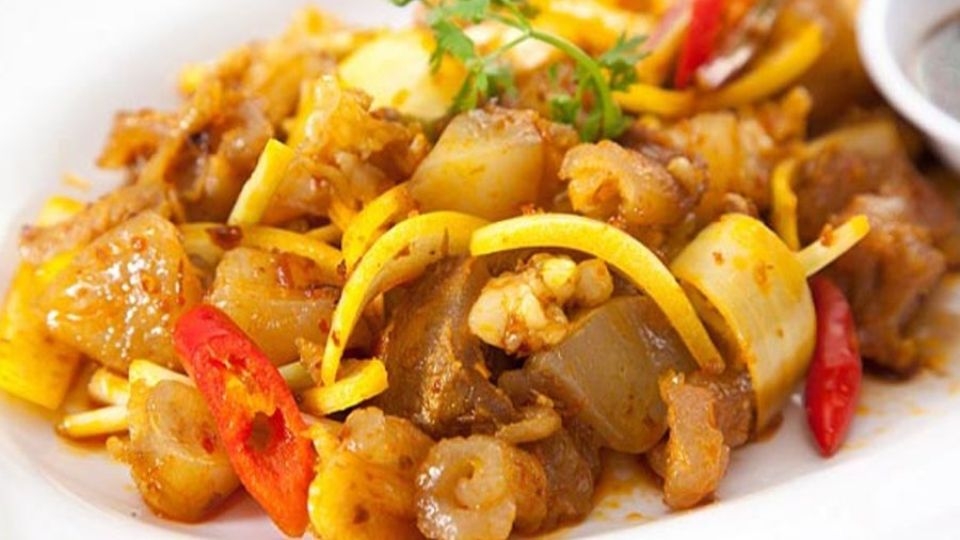 Da bò xào nghệ