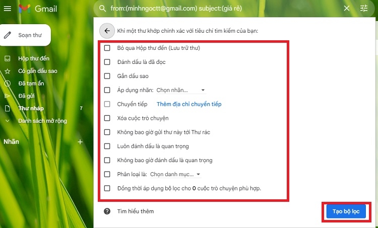 Chọn cách xử lý với email rác