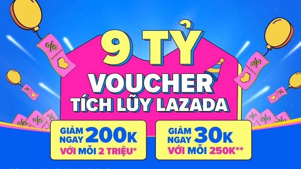 Lấy Voucher tích lũy trên Lazada