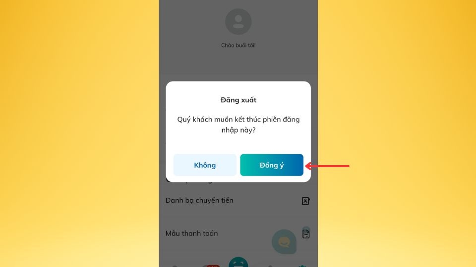 Đăng xuất không hoàn toàn - Bước 3
