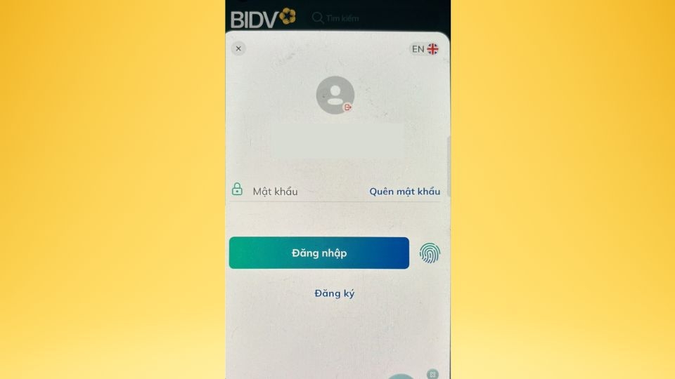 Đăng xuất tài khoản BIDV SmartBanking 1