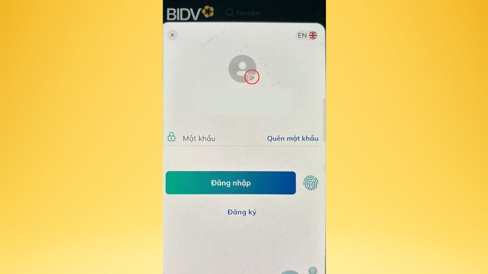 Đăng xuất tài khoản BIDV SmartBanking 2