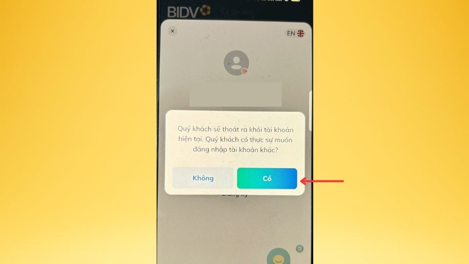 Đăng xuất tài khoản BIDV SmartBanking 3