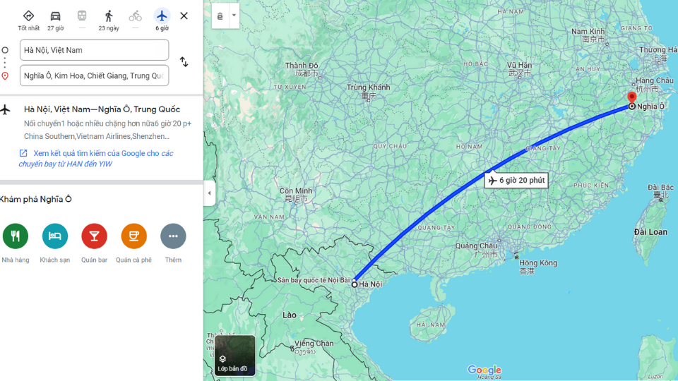 Thời gian vận chuyển từ kho Shopee Nghĩa Ô về Việt Nam