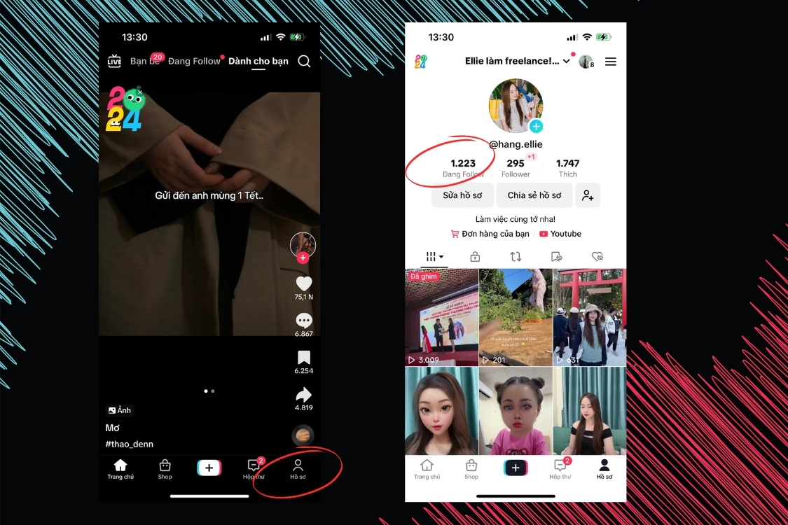 Cách hủy follow trên TikTok với nhiều tài khoản