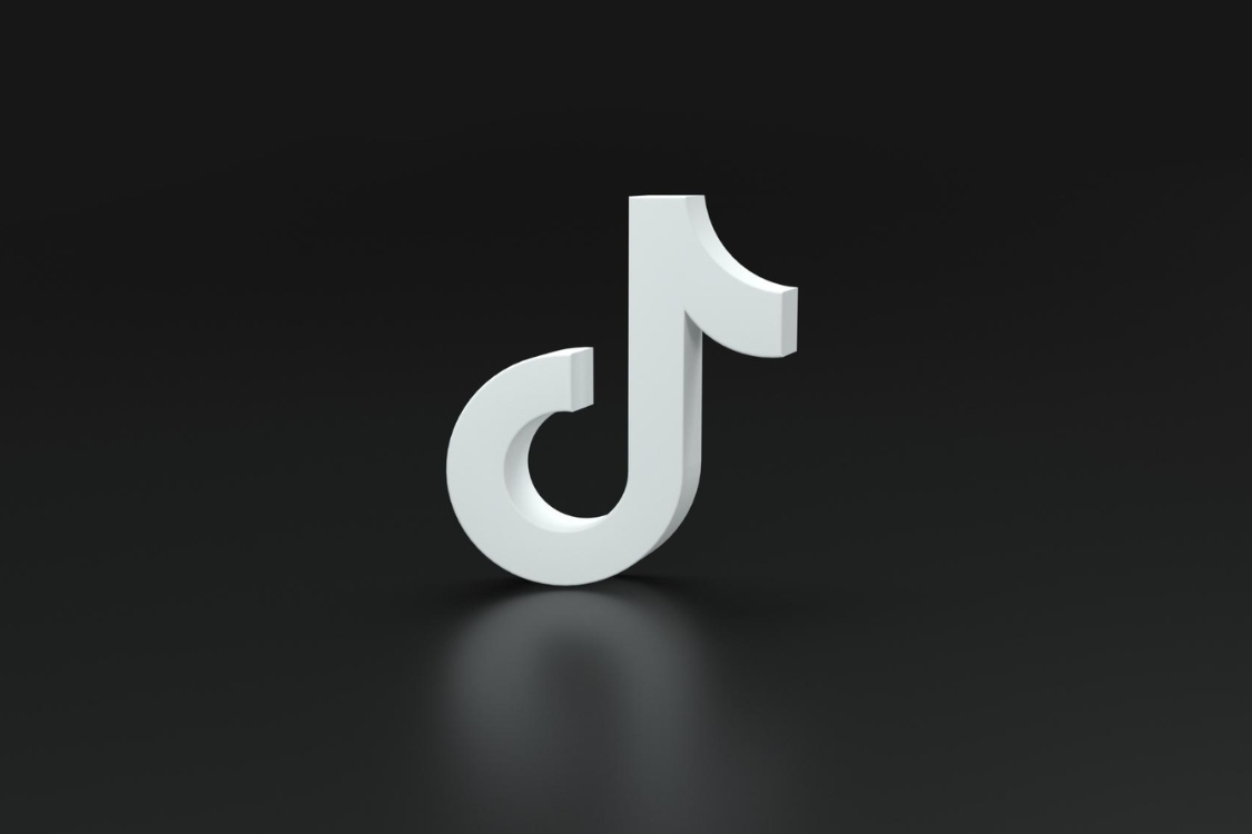 Logo biểu tượng TikTok trắng đen 1