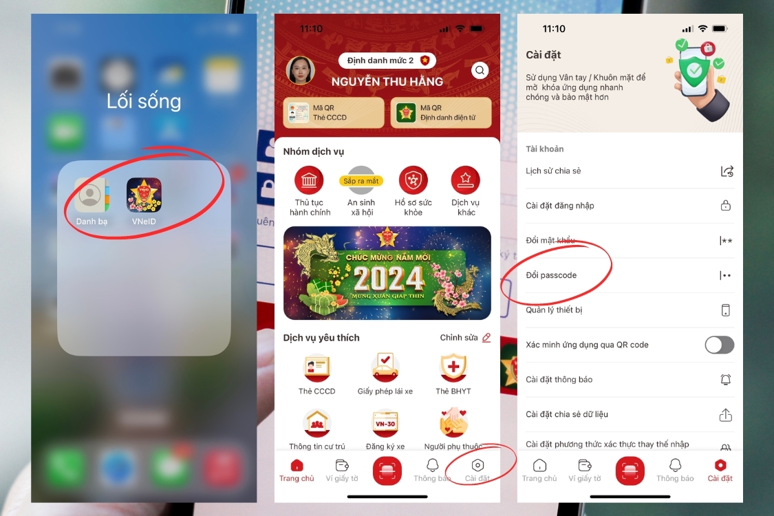 Cách thay đổi passcode của VNeID là gì? 1