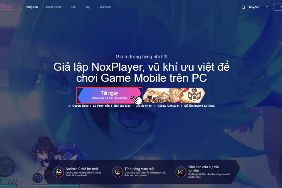 Tải và cài đặt phần mềm giả lập Android Nox Player