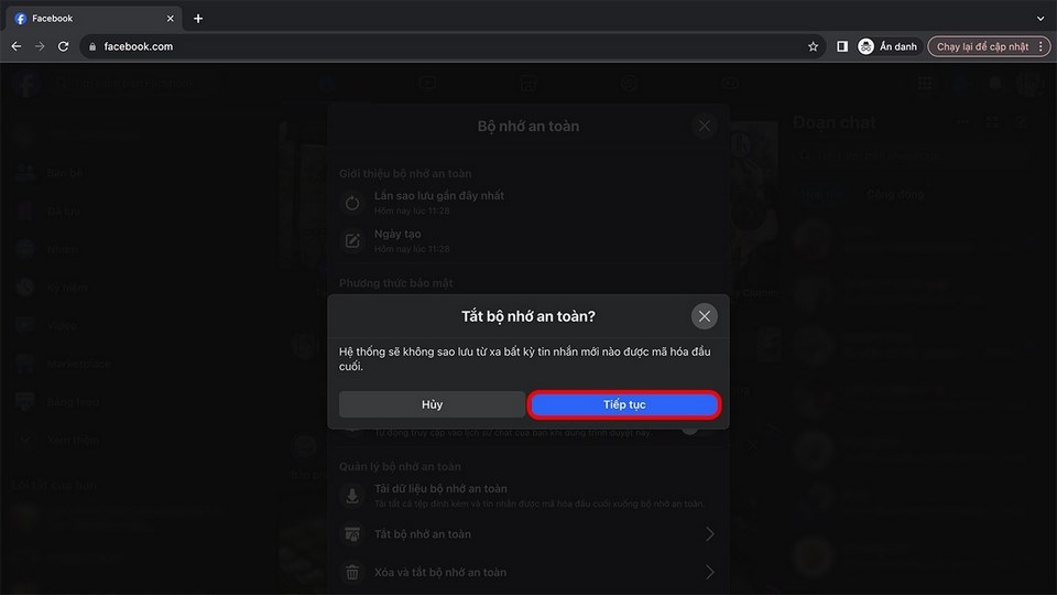 cài đặt chat Messenger PC