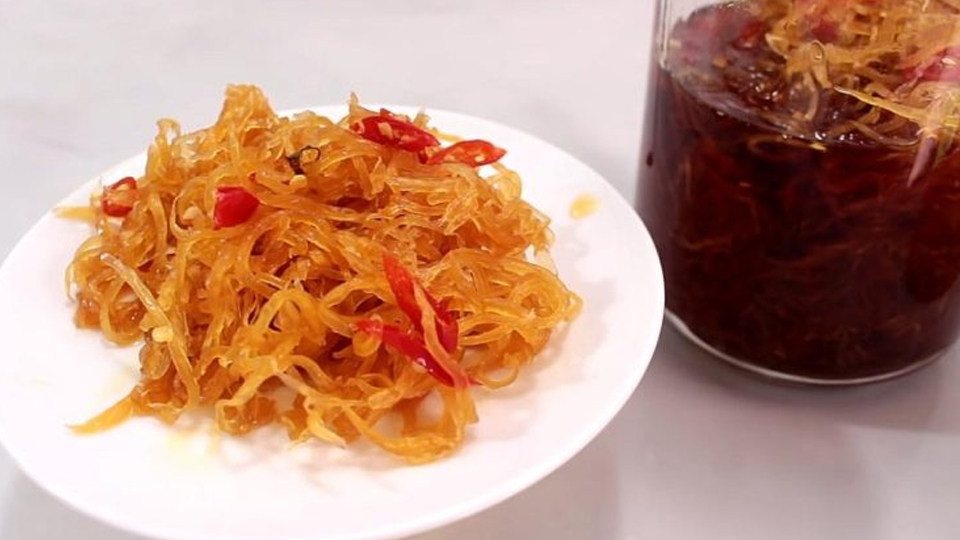 Đu đủ ngâm nước mắm thơm ngon, giải ngấy.