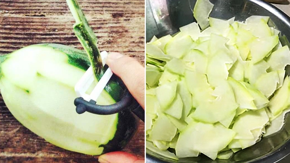 Sơ chế và thái đu đủ