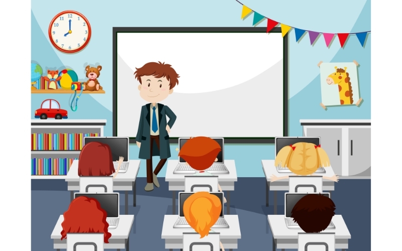 Background hoạt hình về trường học​ 2