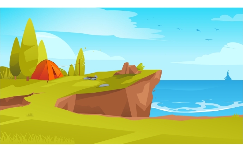 Background hoạt hình cảnh vật thiên nhiên 3