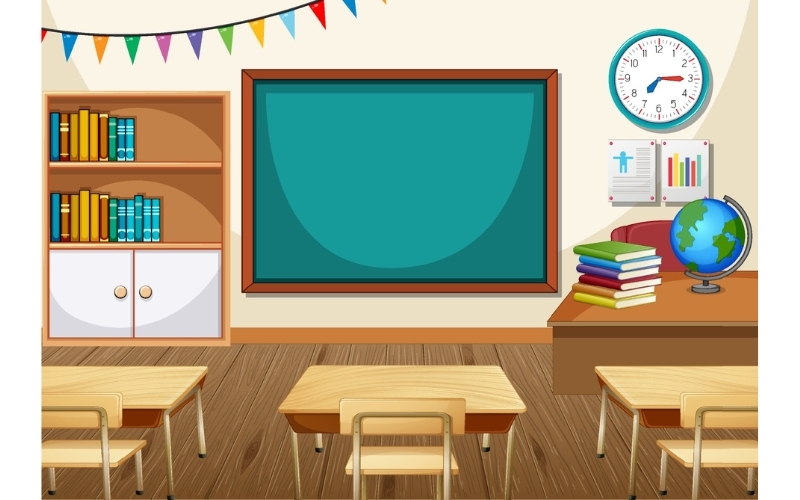 Background hoạt hình về trường học 3