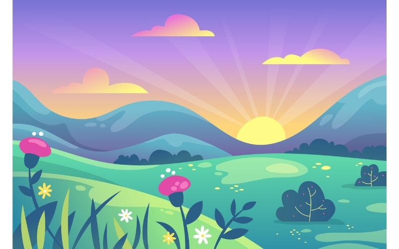 Background hoạt hình cảnh vật thiên nhiên 6