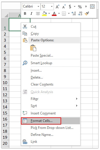 Cách chia ô trong Excel (2)
