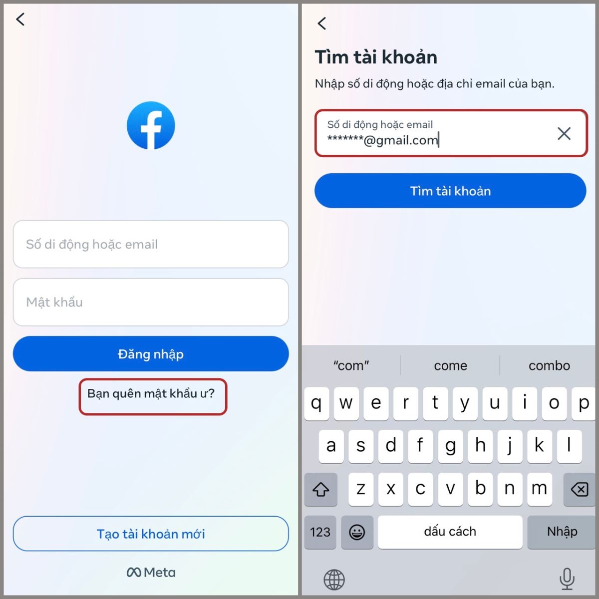 lấy lại facebook bị hack email và số điện thoại hình 6