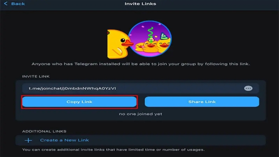 Cách lấy link group Telegram